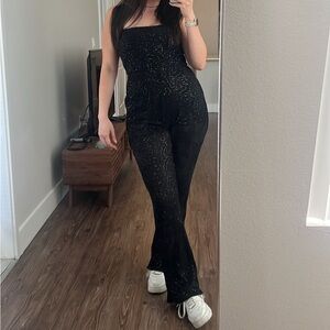 Wild Fable Black Sequin Jumpsuit